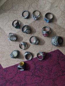 14 pcs Vintage Assorted Rings Collection
