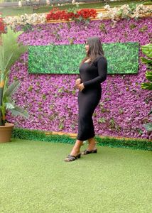 Elegant Black Long Sleeve Bodycon Dress