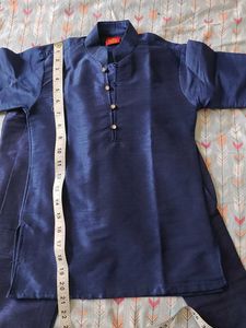 Kids Navy Blue Kurta Set