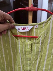 🎉Today only🎉BibA Green Striped Kurta