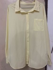 Yellow Oversized Button-Up Shirt