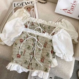 Vintage retro style floral embroidery design women
