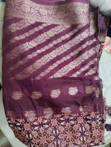 Elegant Purple Banarasi Silk Saree