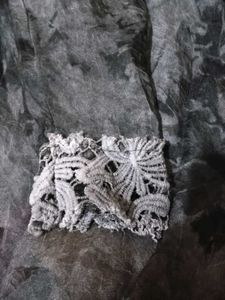 Black Grey Lace Neck Kurta