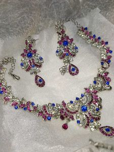 Jeweled Neck piece, Earring Set