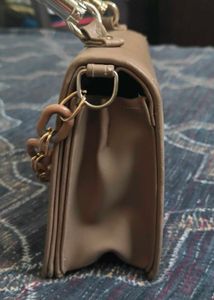 Embroidered Chain Handle Handbag