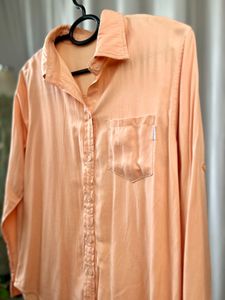 Peach Button-Up Shirt
