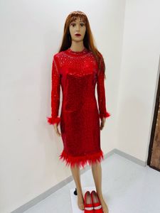 Sparkling Red Sequin Dress