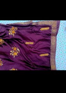 Embroidered Purple Kurta Set