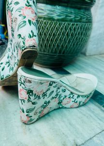 Floral Wedge Heels