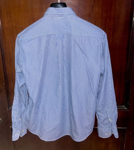 Uniqlo Blue Striped Button-Down Shirt