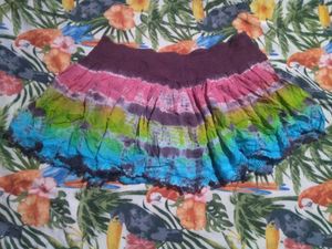 Bohemian Tie-Dye Mini Skirt