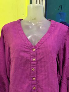 💓Magenta Bell Sleeve Top
