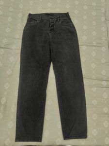 Charcoal straight cut DenimJeans