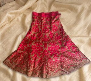 Stunning Pink Embroidered Lehenga Choli Set