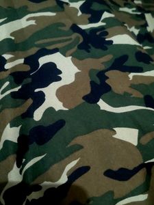 Camo Print Mesh Yoke Top
