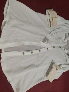Elegant White Button-Down Shirt