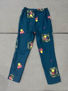 Embroidered Teal Co-ord Set