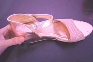 Stylish Rose Gold Wedge Sandals