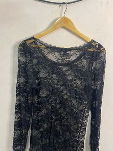 Elegant Black Lace Top