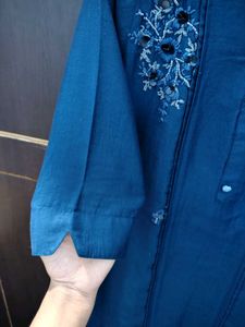 Stylish Blue Embroidered Kurta for Women