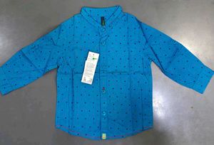 Boys Regular Fit Polka Print Casual Shirt