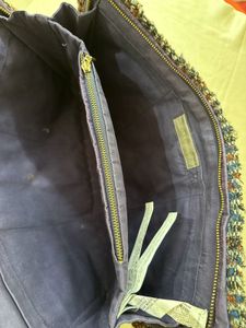 ZARA Textured Tweed Clutch Bag