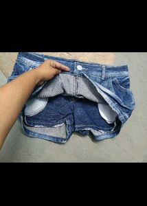 Women's Blue Denim Shorts