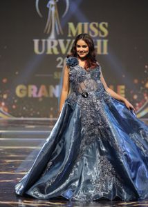 Stunning Blue Embellished Gown 1 OOOO