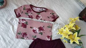 Very Beautiful Crop Top With Shorts