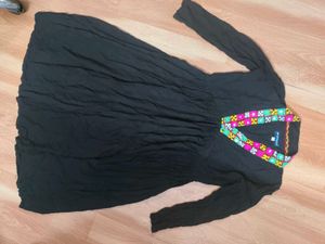 Elegant Black Kurta Set with Embroidery