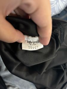 short sleeved black top