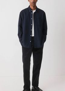 H&M Men's Dark Blue Regular Fit Shirt