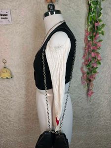 Chic Black &amp; White Argyle Cardigan
