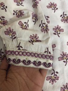 Boho Floral Print Kurta Top