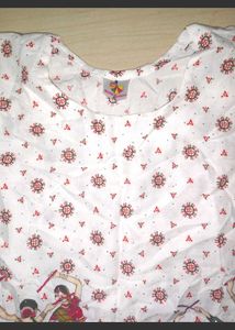White Printed Ethnic Kurti/Tunic