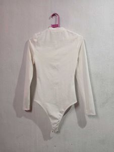 White Long Sleeve Bodysuit