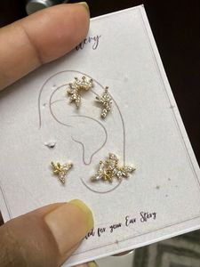 Sparkling CZ Stud Earrings Set