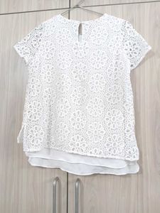 Elegant White Lace Top