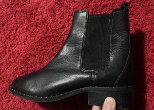 M&amp;S Black Leather Ankle Boots