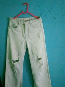 Distressed Light Wash Denim Jeans