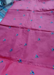 Glace Cotton Embroidery Suit