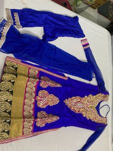 Royal Blue Embroidered Kurta Set