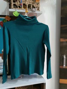 Teal Turtleneck Long Sleeve Top