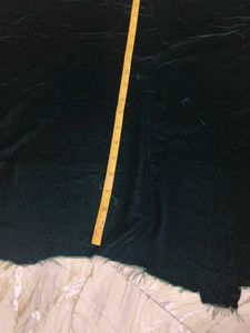 Luxurious Green Velvet Fabric piece