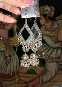 Combo pack of 4 oxidised Jhumkhas