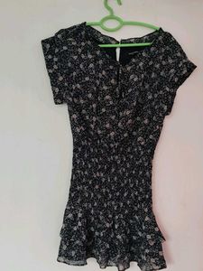 Floral Print  off shoulder Mini Dress