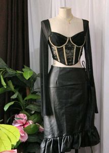 Black Lace Corset Top