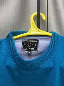 Stride Blue Textured Pullover
