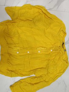 yellow blouson top